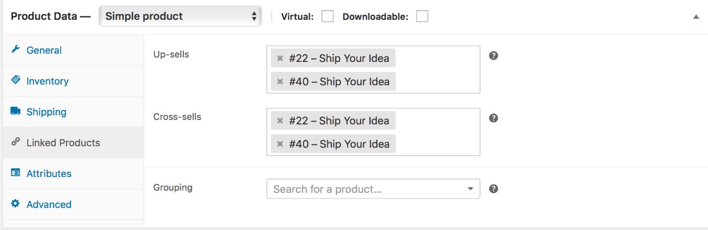 Export Woocommerce Related Crosssell Upsell Products